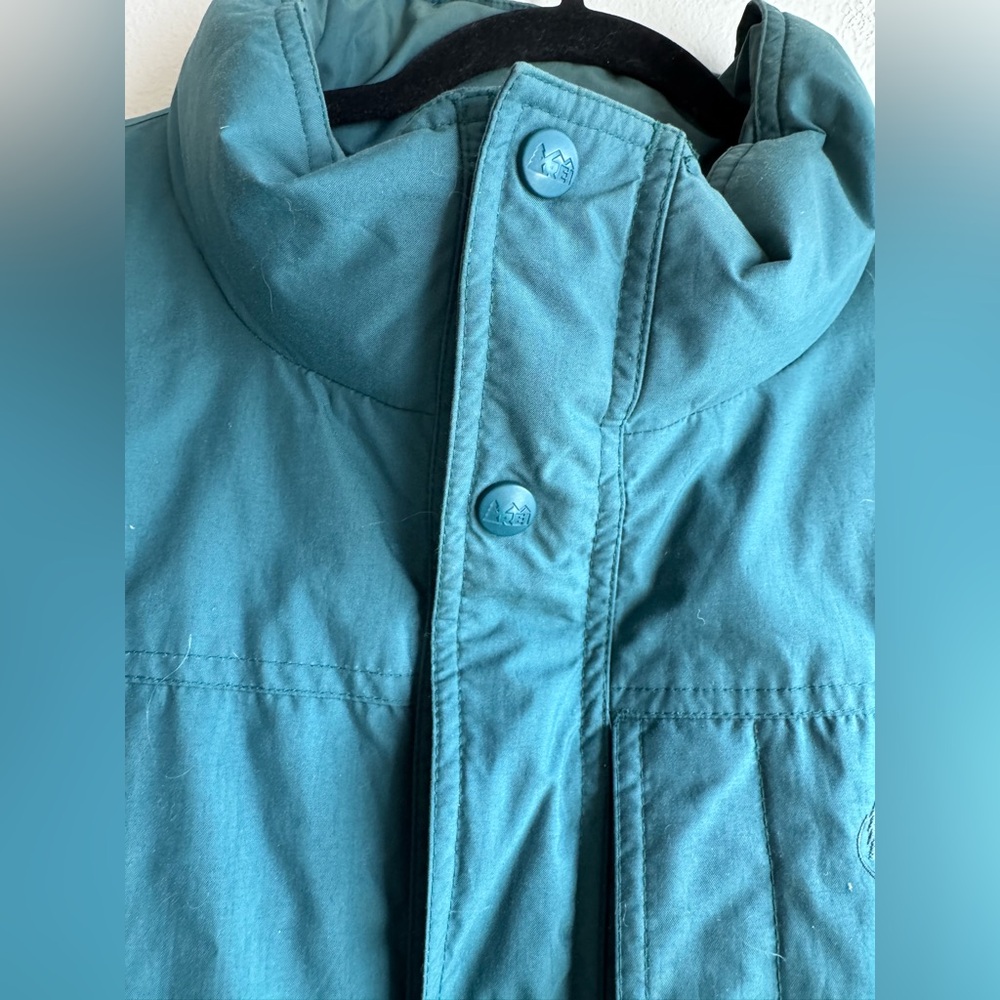 vintage REI Goose Down Puffer Vest dark green Winter Grail Item size XXL - Picture 3 of 7